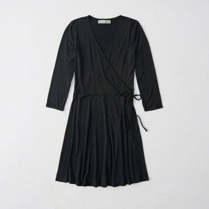 Abercrombie Black Knit Wrap Dress